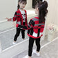 Little Girl Spring and Autumn Sweater Long-sleeved Slim Knit Cardigan Jacket Older Children's Clothing Fashion
