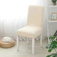 1/2/4/6pcs Thick Stretch Plush Chair Cover Solid Dining Room Chair Cover