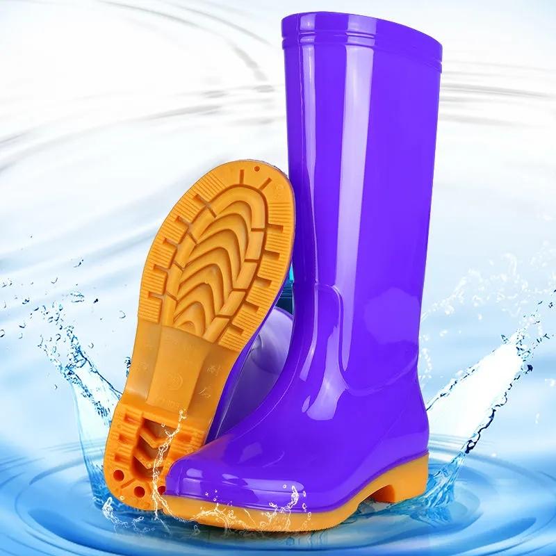 Rain Boots Women Boots for Women Waterproof Work Shoes for Girls Non-slip Knee High Water Boots Anti Skid Size 35-41