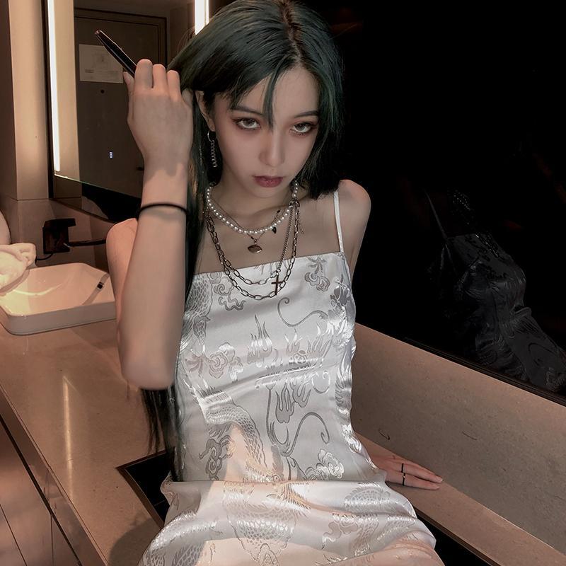 Female Summer Casual Elegant Short Suspender Club Dress Little Fresh White Graceful Party Dress