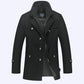 Men Winter Woolen Coat Men's Cotton-padded Wool Blends Woolen Pea Coat Male Trench Coat Overcoat