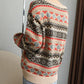 Round Neck Vintage Jacquard Woollen Sweater Women  Loose Outer Wear/bottoming  Knitted Pullover Top