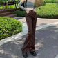 High Waist Jeans Female Spring Autumn Retro Chic Slim Elastic Pants Straight Pants