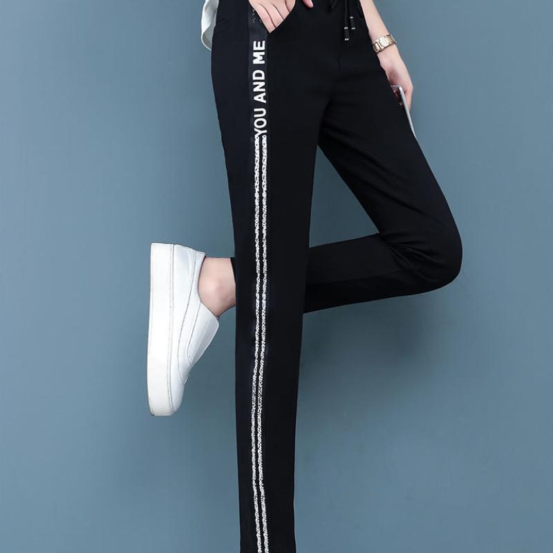 Cotton Sweatpants Women's Spring and Summer Casual Pants Women's Loose Thin High-waist Large-size Korean Thin Trousers