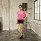 Summer Yoga Wear Short-sleeved Single Top Women's Quick-drying Sexy Running Sports Fitness Clothes for Beginners Running Sweat-absorbent Sportswear