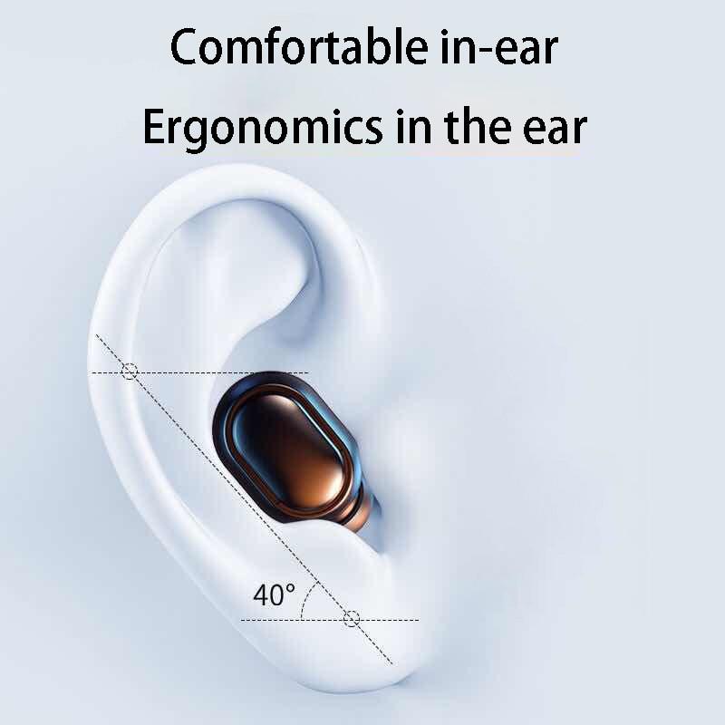TWS Bluetooth Headphone Invisible Binaural Ear Small Mini Universal Wireless Headset Long Standby