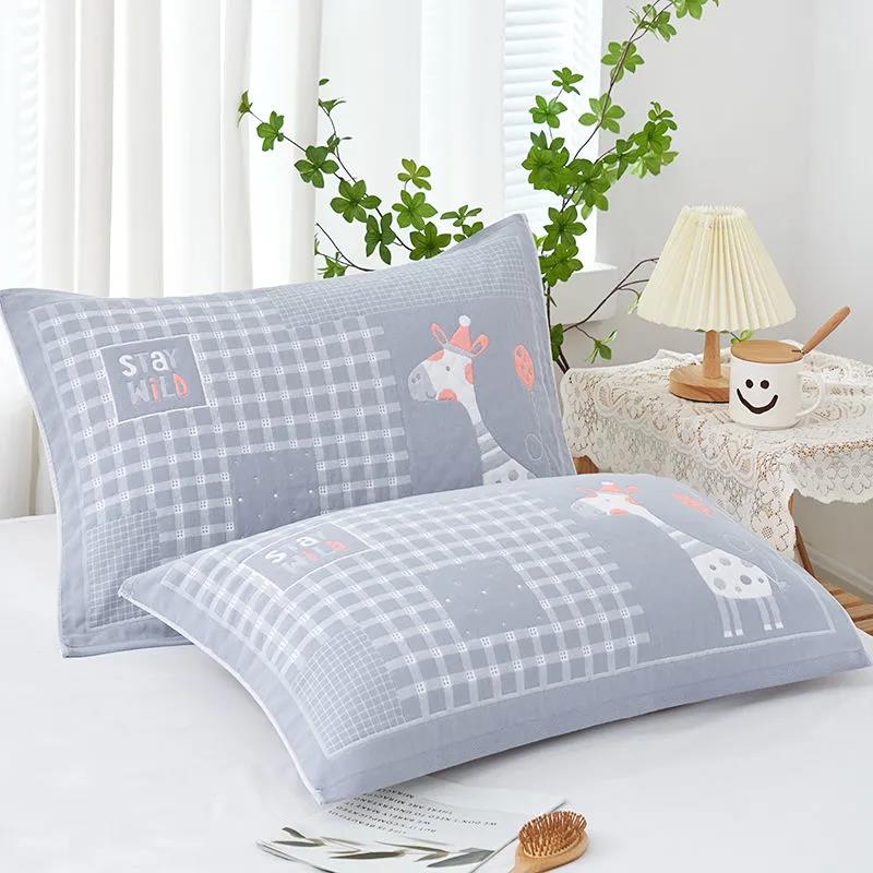 A Pair of Cotton Pillowcases Thickened Household Pillowcases Soft Skin-friendly Student Dormitory Pillow Covers