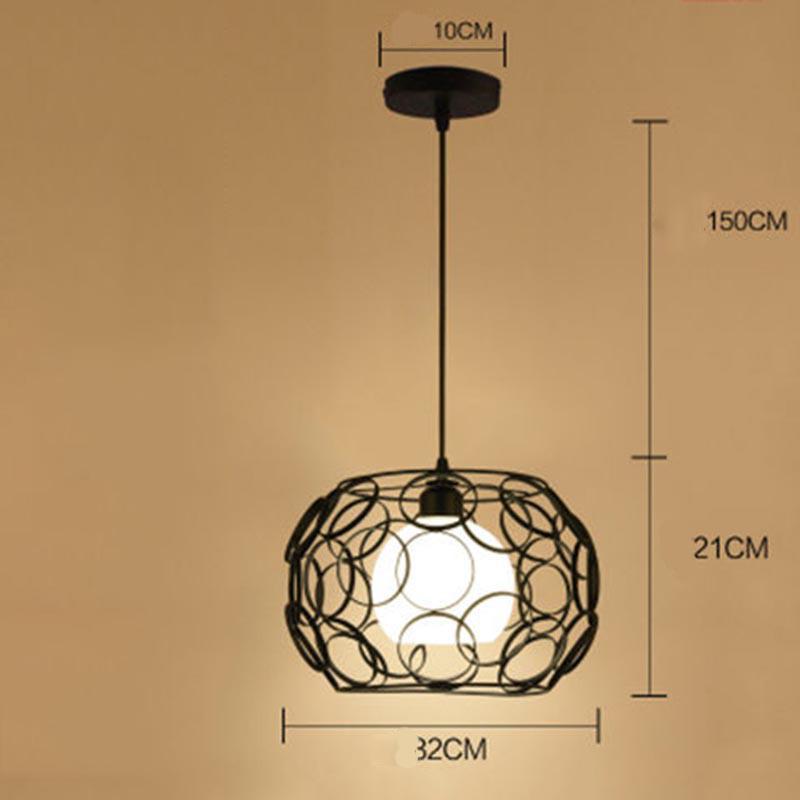 Iron Industrial Wind Living Room Loft  Home Cage Fixture Chandeliers