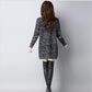 Autumn Winter Plus Velvetthicken Sweater Dress Women Large Size Mid-length Loose Pullover Knitted Sweater with Pockets