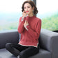 Winter Women Short Mid-High Collar Pullover Sweater Button Twist Loose Office Undershirt