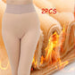 2pcs Large Size Winter Leggings Slim Body Shaping Pure Skin Color Anti-snagging High Waist Plus Velvet Thickened Outer Trousers