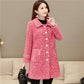 Fashionable and Elegant Women's Cotton-padded Coat In Winter Long Thick and Warm Fur Coat with Large Fur Collar