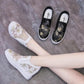 Increase Women's Cloth Shoes In Spring and Summer Hollow Embroidery Women's Single Shoes Casual Net Shoes