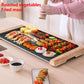 1700W Wooden Handle Medical Stone Oven Electric Grill BBC Machine Bakeware Flat Bottom Frying Pan  Kitchen Supplies