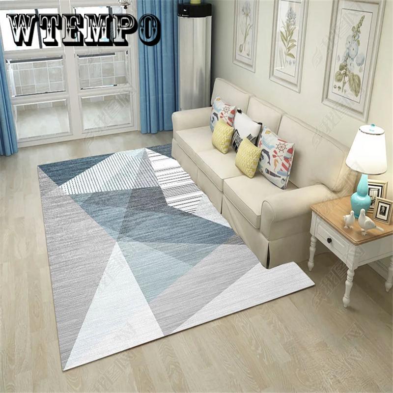 Living room carpet crystal velvet geometric tatami carpet bay window mats