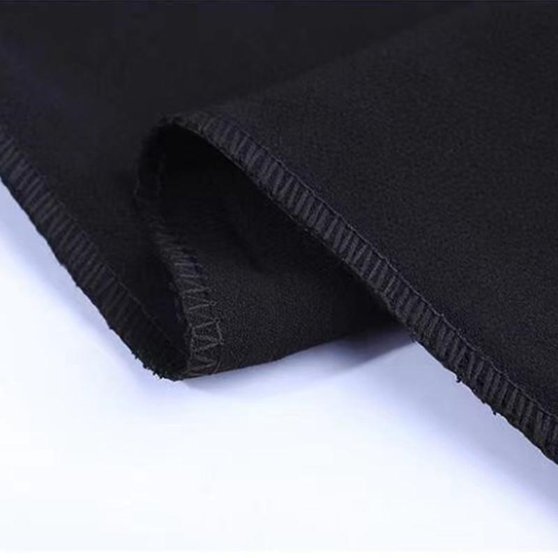 Ladies Black Wide Leg Pants Spring and Summer All-match Loose and Thin Large Size Fat Casual Pants