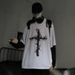 Gothic Goth Style Tshirt 2022 Mall Goth Tops Punk Long Sleeve Oversized T-shirt Japanese Streetwear Fashion Korean Style