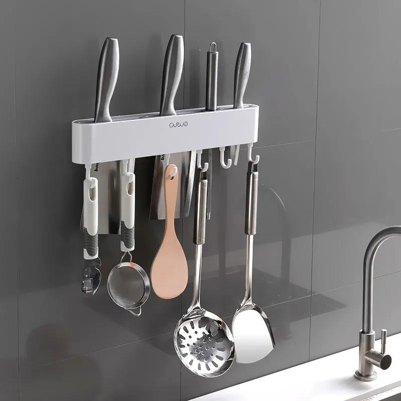 Wall-mounted Kitchen Knife Storage Rack Kitchen Supplies Multi-function Knife Shelf Home Tool Storage Rack