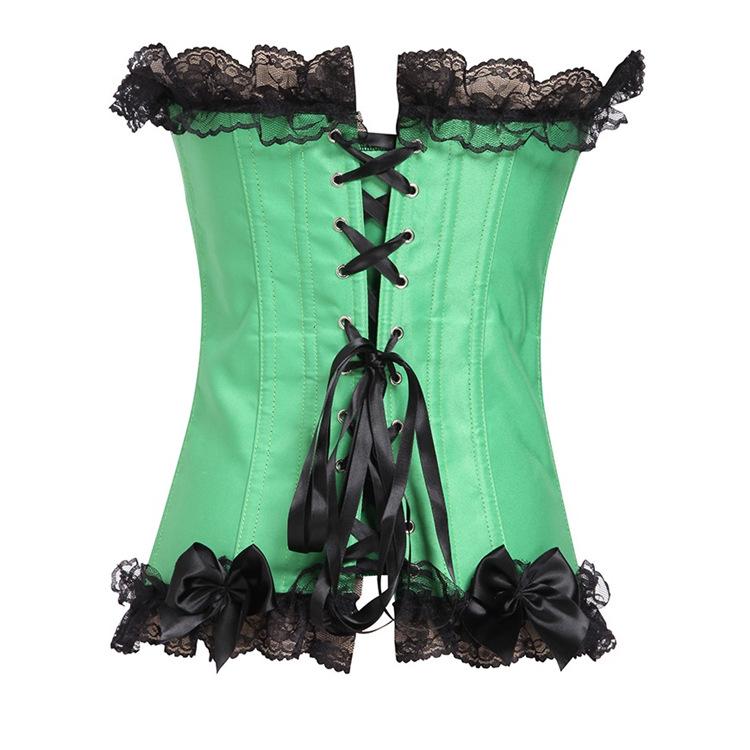 Overbust Corset Sexy Lace Plus Size Erotic Zip Floral Women Bustier Corset Lingerie Tops Brocade