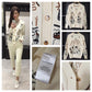 Embroidery V-Neck Oversized Cardigan Long Sleeve Single Breasted Button Knitted Sweater