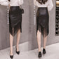 Black PU Leather Skirt Women 2020 Midi Sexy High Waist Bodycon Skirt Office Pencil Skirt Knee Length