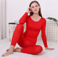 Women Long Sleeve Thermal Underwear Women Winter Thicken Tight Suit Sexy Pajamas Autumn Windproof Soft Lining High Elasticity Slim Breathable Wearable