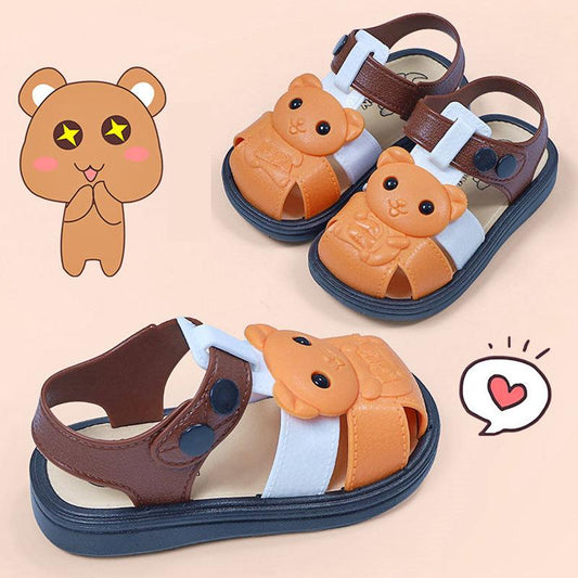 Children's Baby Baotou Sandals Summer Men and Women Buckle Princess Baby Non-slip Soft Bottom Plastic Sandals
