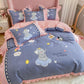 Four-piece Thick Brushed Bed Skirt Student Princess Style Sheet Duvet Cover Bedding