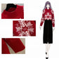 Autumn and Winter Sweater Set Women Snowflake Print Sweater and Mohair Bodycon Skirt Two-piece Set Ladies Christmas Sweater Set