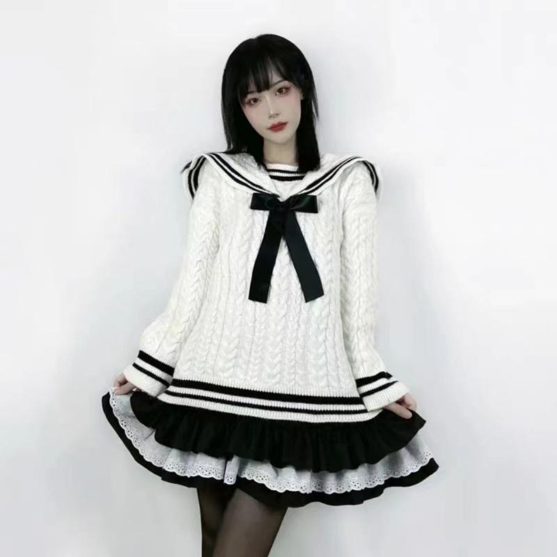 Women High Waist Pleated Skirt School Girl Lace A-Line Flare Skater Short Skirt Uniforms Cosplay Sweet Girls