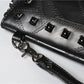 Business Briefcase Men Black Rivets Large Capacity Anti-theft Shoulder Crossbody Mobile Phone Bag