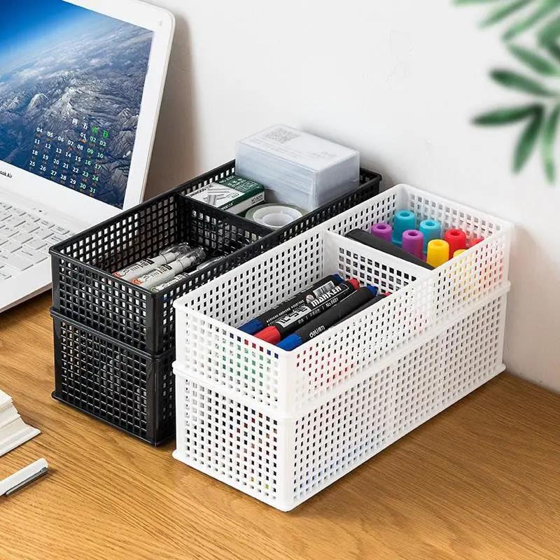 Japan Desktop Storage Box Office Supplies Plastic Storage Basket Cosmetic Storage Drawer Storage Basket