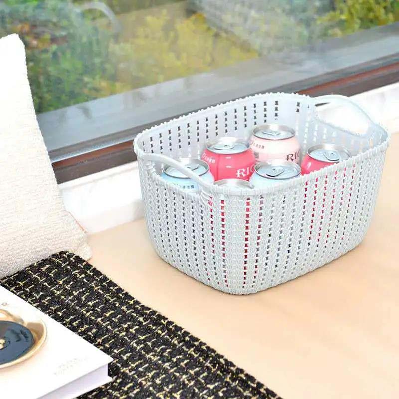 Household Imitation Vine Plastic Storage Basket Remote Control Cosmetic Fruit Storage Box