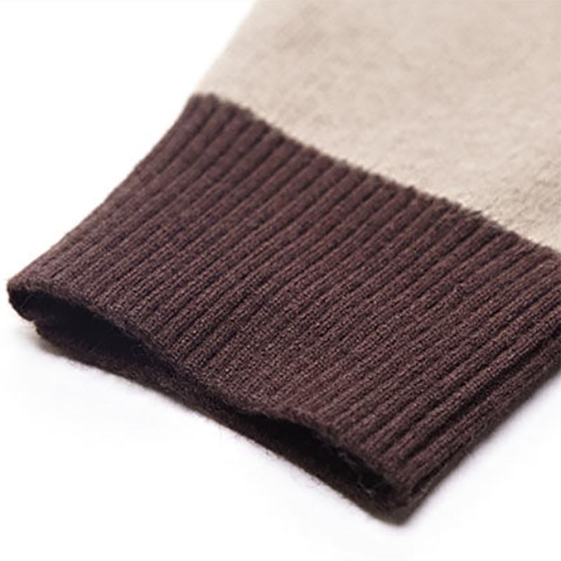 Men's Autumn and Winter V-neck Sweatshirts Thickened Knit Sweater Pullover Warm Bottoming Sweater for Men