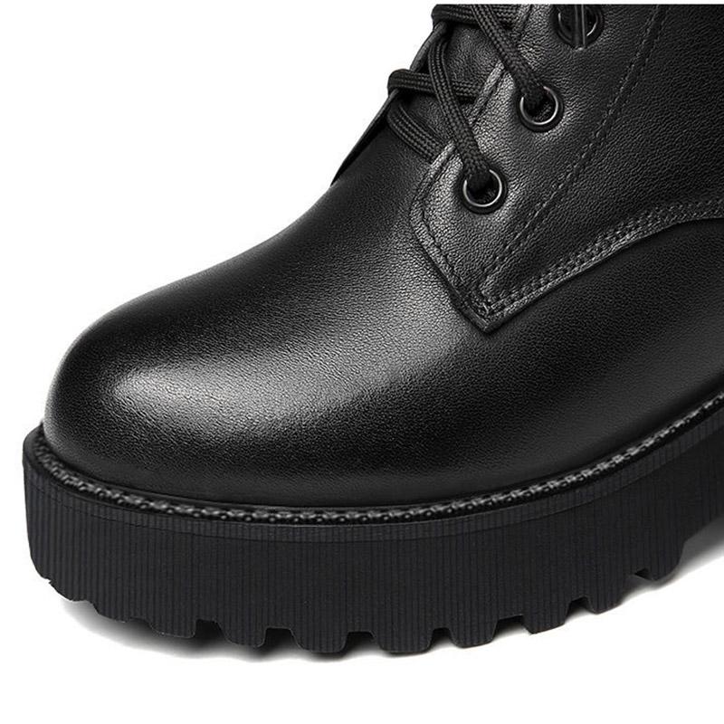 Martin Boots British Style Women Autumn and Winter Plus Velvet Thick Short Boots  All-match Snow Boots