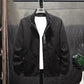 Men's Spring Autumn Jackets Zipper Stand Collar Work Jacket Coat Plus Size Men's Loose Casual Solid Color Simple Coat