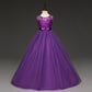 Little Flower Girl Princess Dress Girls Fluffy Yarn Host Piano Performance Clothing Children's Wedding Birthday Evening Dress