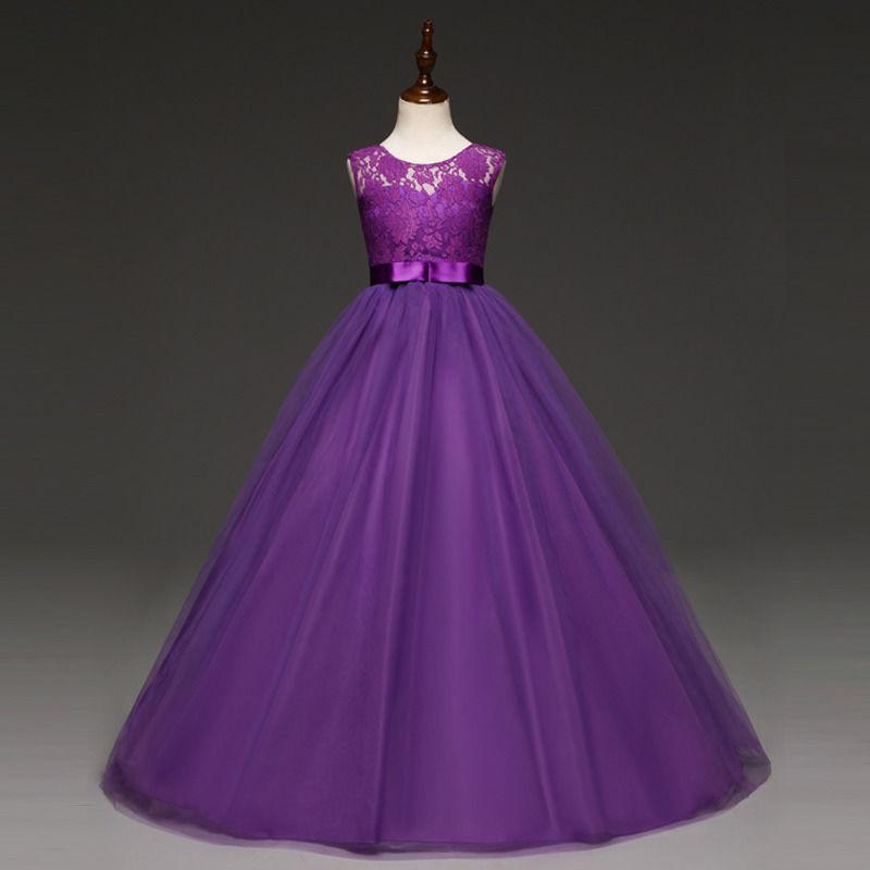 Little Flower Girl Princess Dress Girls Fluffy Yarn Host Piano Performance Clothing Children's Wedding Birthday Evening Dress