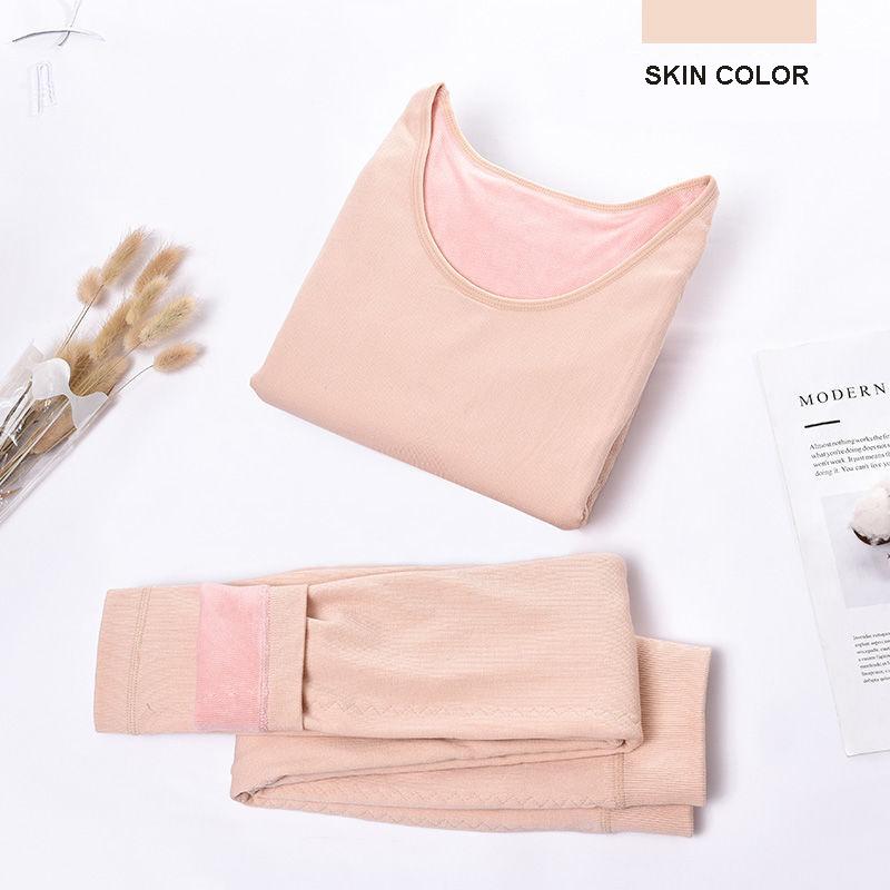 Thermal Underwear Women's Thickened Plus Fleece Jacket Winter Students Tight-fitting Ladies Suit