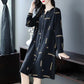 Temperament Loose Shirt Dress Was Thin Covering Belly Skirt Large Size Women's A-line Mid-length Dress Fabric Soft and Sweat-absorbent