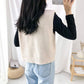 Spring and Autumn V-neck Loose Waistcoat Casual Slimming Cardigan Sweater Sleeveless Knitted Female Top