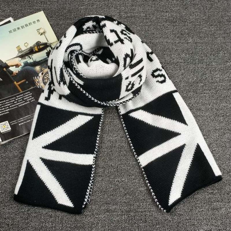 Winter Men's Classic Shawl Flow Simple Pattern Mid-length Soft Warm Scarf