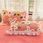 Two-piece Coral Velvet Pillow Cover Winter Thick Soft Pillow Core Liner Cover Bedding