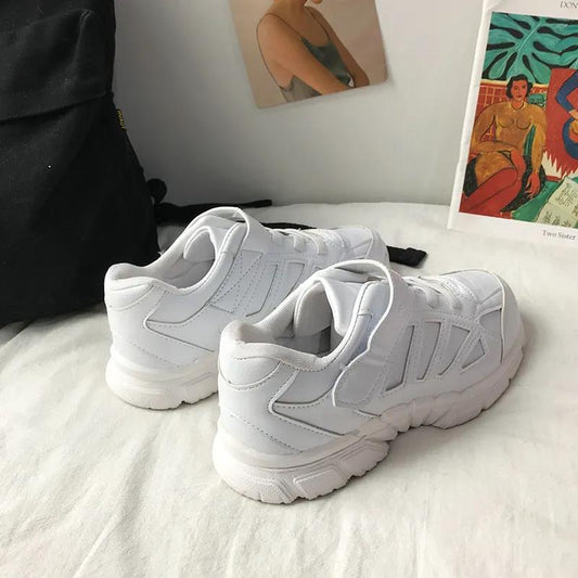 Hong Kong Flavor Velcro White Shoes Street Shooting Wild Lin Xiaozhai The Same Shoes Female Korean Version of Ulzzang Student Shoes