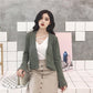 Women's Cropped Cardigan Sweaters Female Sweater V Neck Sweater Woman Knitted Cardigan