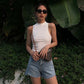 Y2k American Vest Suspenders Women's Sleeveless Slim Fit Crop Top Sexy Slight Stand Collar Shorts Top Steetwear Outerwear Bottoming Shirt Solid Color
