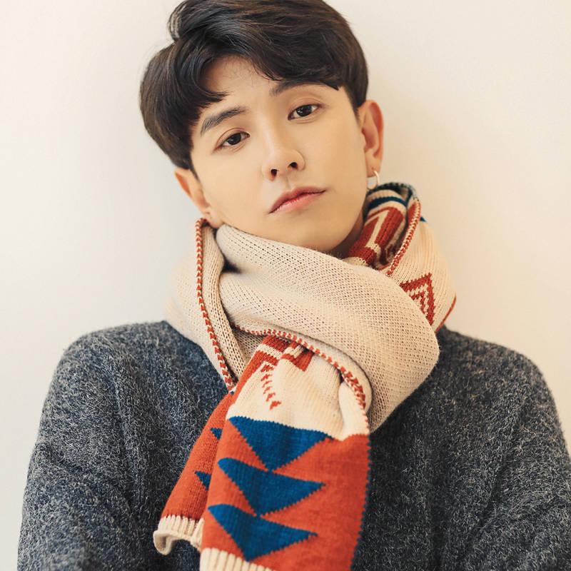 Men Scarf Winter Warm Solid Soft Women Cashmere Scarves Shawls and Wraps Couple Scarfs Gift