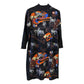 Long Printed Dress Autumn and Winter Calf-length Cardigan Loose Large Size All-match Knitted Pullover Sweater