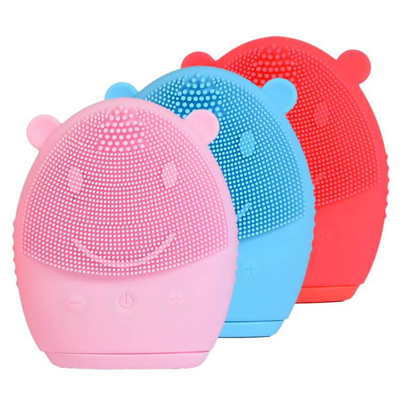 Facial Cleansing Device Cleaner Rechargeable Wash Brush Silicone Electric Remove Blackhead Ladies