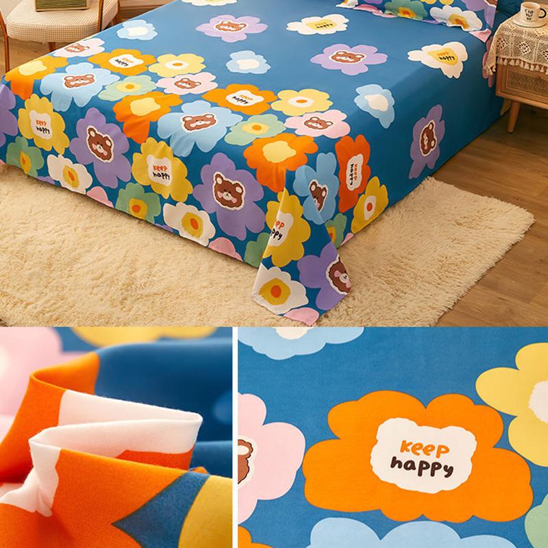 Thick 100% Skin-friendly Single-piece Bed Sheet Brushed Student Dormitory Single Double Bed Single